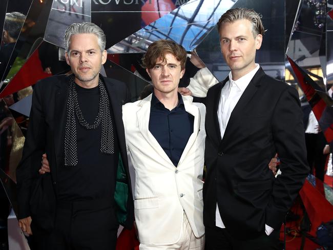 Aussie electronic trio PNAU looking sharp. Picture: Getty