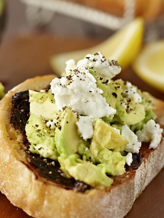 Vegemite and avocado bruschetta — so fancy.