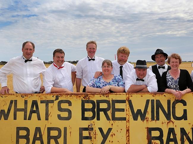 Original Rupanyup Barley Banquet Committee 20 years ago: L-R: Mark Sudholz; Riverside, Anthony Chapman; Rupanyup, Rod Weidemann; Rupanyup, Lynette Teasdale, Peter Teasdale, Jason McQueen, Paul Oxbrow and Cheryl Dunlop all from Rupanyup. Picture: Yuri Kouzmin