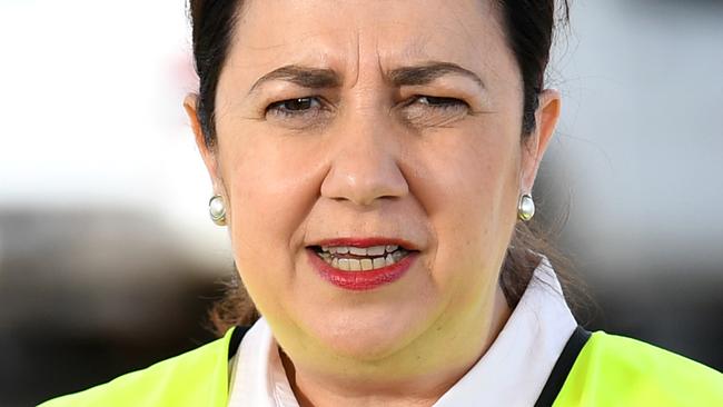 MOUNT ISA, AUSTRALIA - NewsWire Photos - OCTOBER 7, 2020. Queensland Premier Annastacia Palaszczuk speaks at a press conference during a visit to the Glencore Copper Smelter in Mount Isa as part of her re-election campaign. Queenslanders will go to the polls on October 31.Picture: NCA NewsWire / Dan Peled