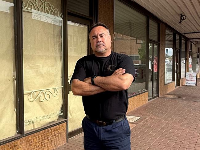 Mark Jones outside the future home of Draft & Drift, where work has stalled as a court battle over the bar’s liquor licence plays out. Picture: Supplied