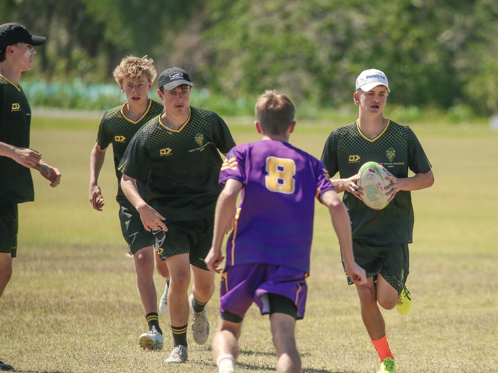 St Laurence's V St Josephs at the 2024 Gold Coast Titans All Schools Touch Football Picture: Glenn Campbell