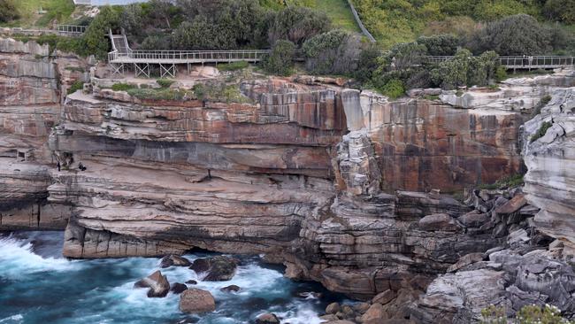 The boardwalk above the cliffs is a popular walk for tourists. Picture: Damian Shaw