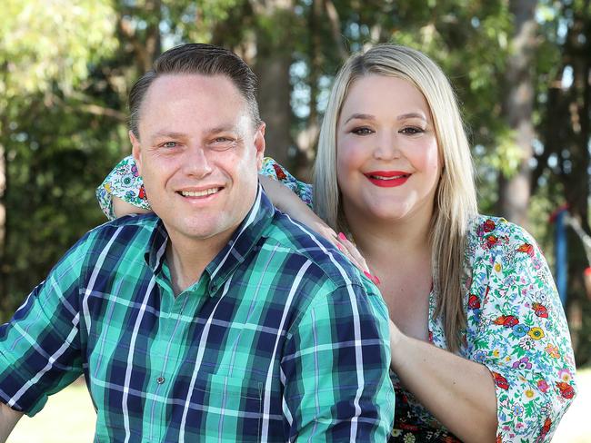 Lord Mayor Adrian Schrinner with wife Nina, Carindale Recreation Reserve Playground. Photographer: Liam Kidston