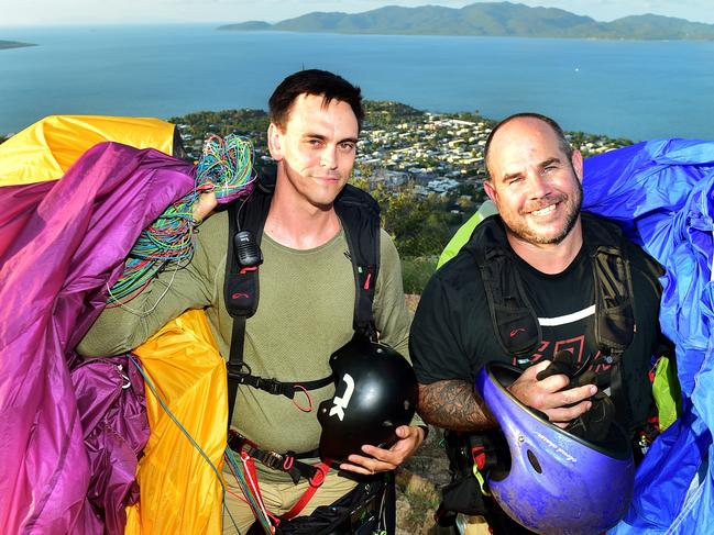 Far North Queensland Paragliding Club is looking for council approval to use Castle Hill as a launch zone. Shaun Luke and Andrew Mills