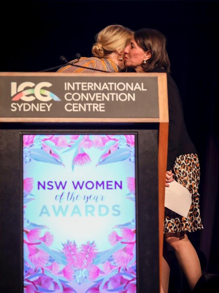 Erin Molan and Gladys Berejiklian at the NSW Women of the Year awards.