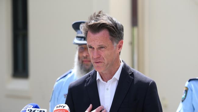 Chris Minns, Premier of New South Wales, addresses the media in a press conference at Bondi to comment on the anti-Semitic vandalism of property that occurred overnight in Woollahra. Picture: NewsWire / Gaye Gerard