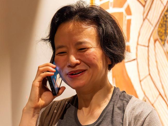 Elated greetings … moments after Cheng Lei touched down, Prime Minister Anthony Albanese was on the phone.