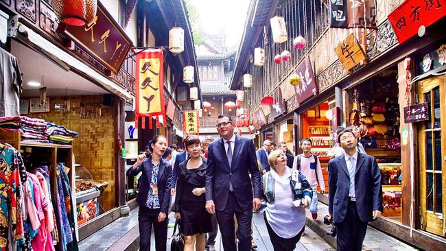 Daniel Andrews in Chengdu, China, 2016. Picture: Instagram