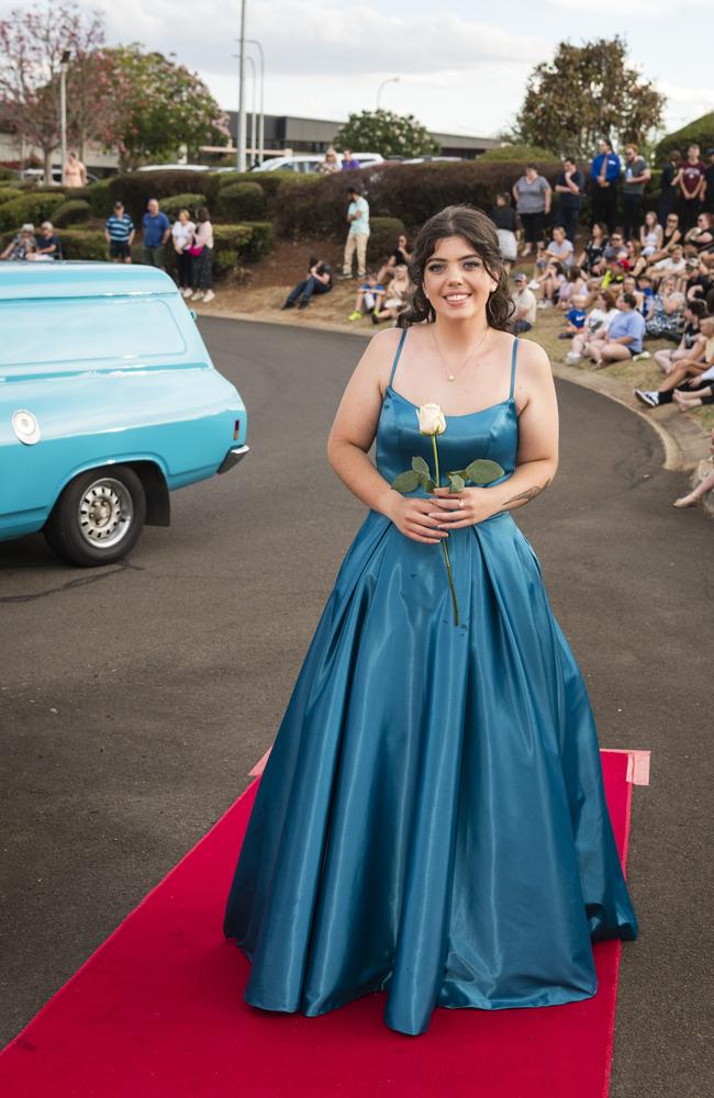 Sarah Leeson at Harristown State High School formal at Highfields Cultural Centre, Friday, November 17, 2023. Picture: Kevin Farmer