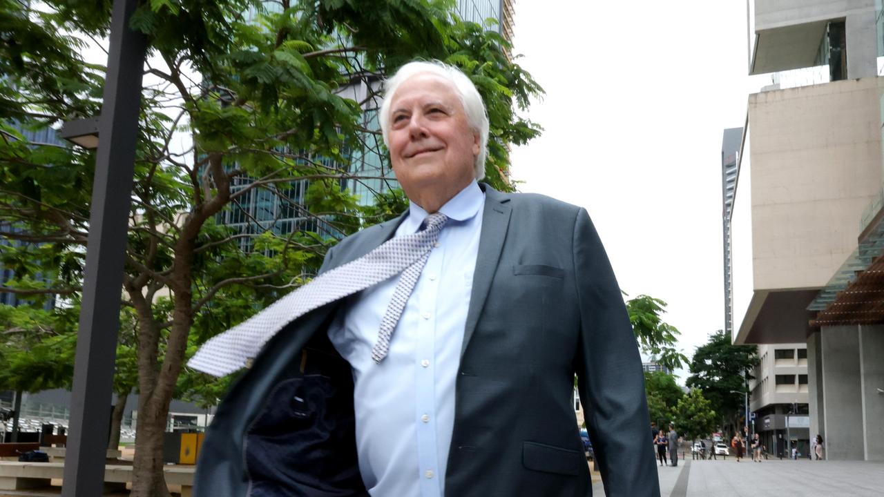 Clive Palmer after the Supreme Court handed down its judgement on Covid vaccine mandates. Picture: Steve Pohlner