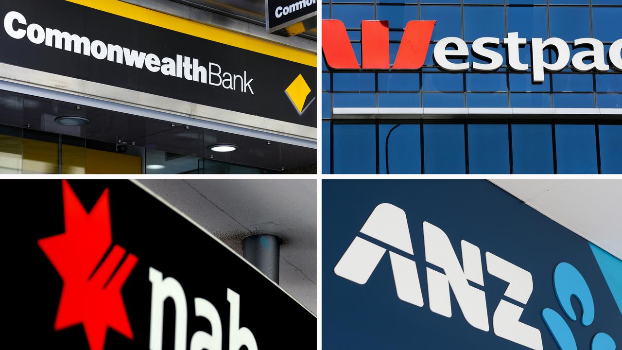 Australia's four big banks Commonwealth, Westpac, NAB, ANZ. Picture: NCA Newswire