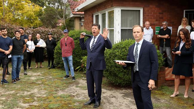 A recent auction in Sydney’s Maroubra. Picture: Dylan Coker