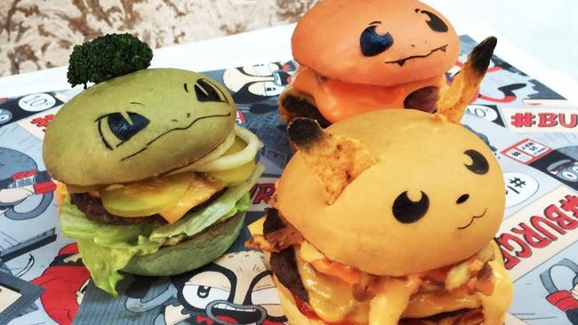 Pokemon hunting in Sydney has taken a very tasty turn with these very limited edition Pokemon Burgers. Picture: Supplied