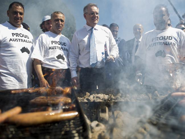 Minister for Immigration, Scott Morrison attended a barbecue hosted by Sydney's Islamic community in Lakemba on the weekend. Picture: Chris McKeen