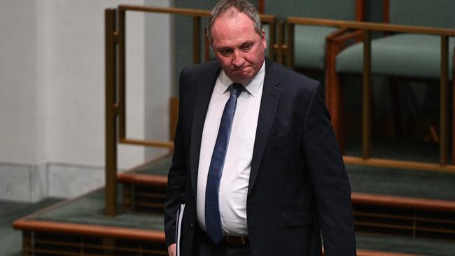 Barnaby Joyce has launched an attack on Malcolm Turnbull, accusing him of trying to bring down the government. Picture: Mick Tsikas/AAP