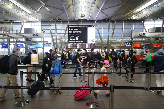 Sydney Airport has warned of “stagnating” domestic travel with passenger numbers still well short of pre-pandemic levels. Picture: Lisa Maree Williams/Getty Images