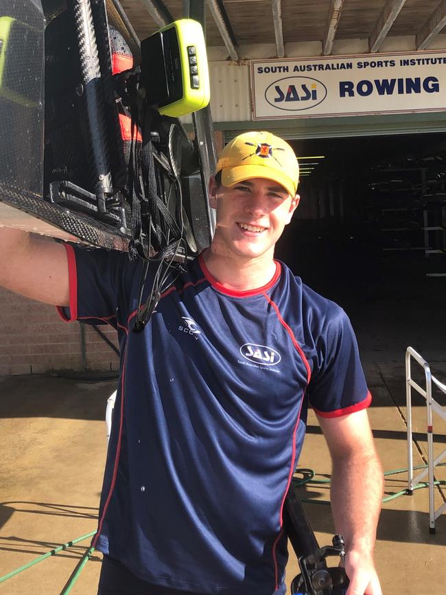 Supplied Editorial Scotch College rower Adam Holland. Picture: Supplied, Rowing SA