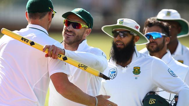 South African players celebrate thier win against Australia. Picture: Getty Images