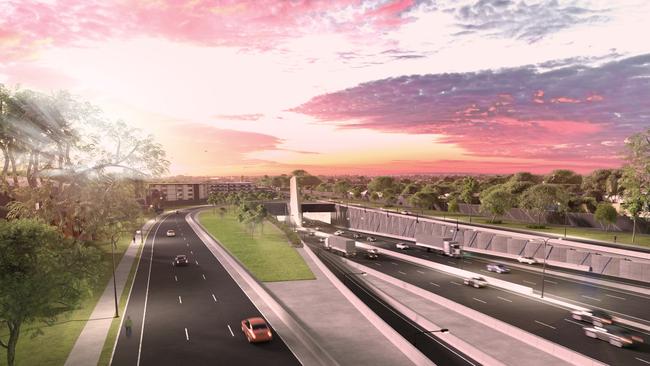 Final renders of the North-South Corridor - proposed start of the motorway at Darlington