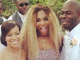 Serena Williams crashes wedding in leotard