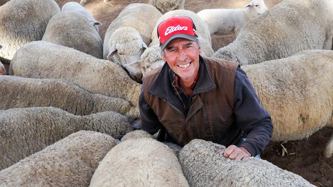 Jeparit farmer Wes Preston broke a national record this week for his White Suffolk/Merino lambs. Picture: Rachel Simmonds