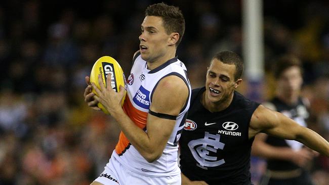 Josh Kelly in action against Carlton.