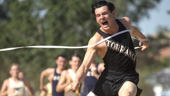 Incredible life ... Jack O’Connell stars as Olympian and war hero Louis “Louie” Zamperini in Unbroken.