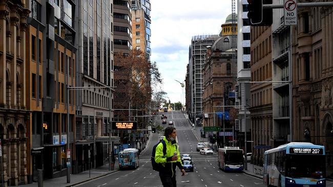 A lockdown of Australia's largest city Sydney was tightened in June after an outbreak of the Delta variant spun out of control. Picture: Saeed Khan/AFP