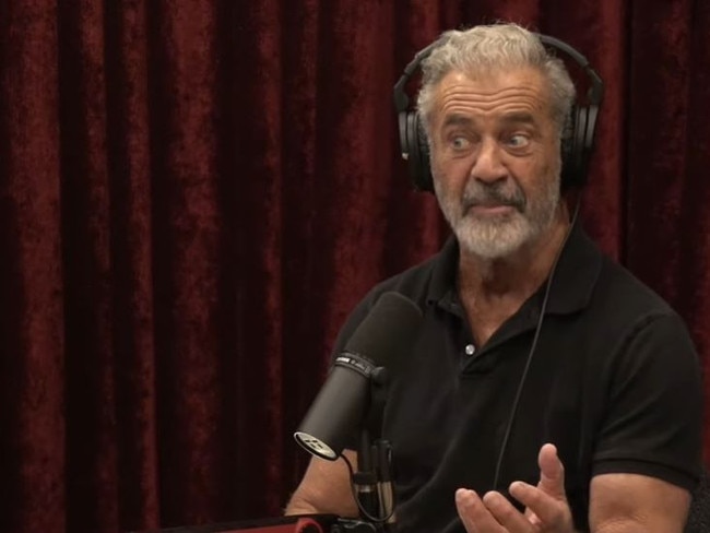 Mel Gibson was on the Joe Rogan podcast as his house burned down. Picture: Supplied