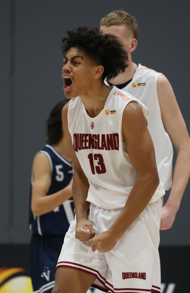 Roman Siulepa in action at the under-18 Australian Junior Basketball Championships. Picture: Basketball Australia