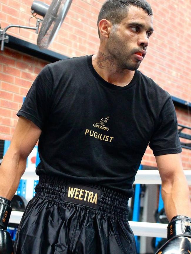 Professional boxer John Weetra. Picture: Instagram @weetra_boxing