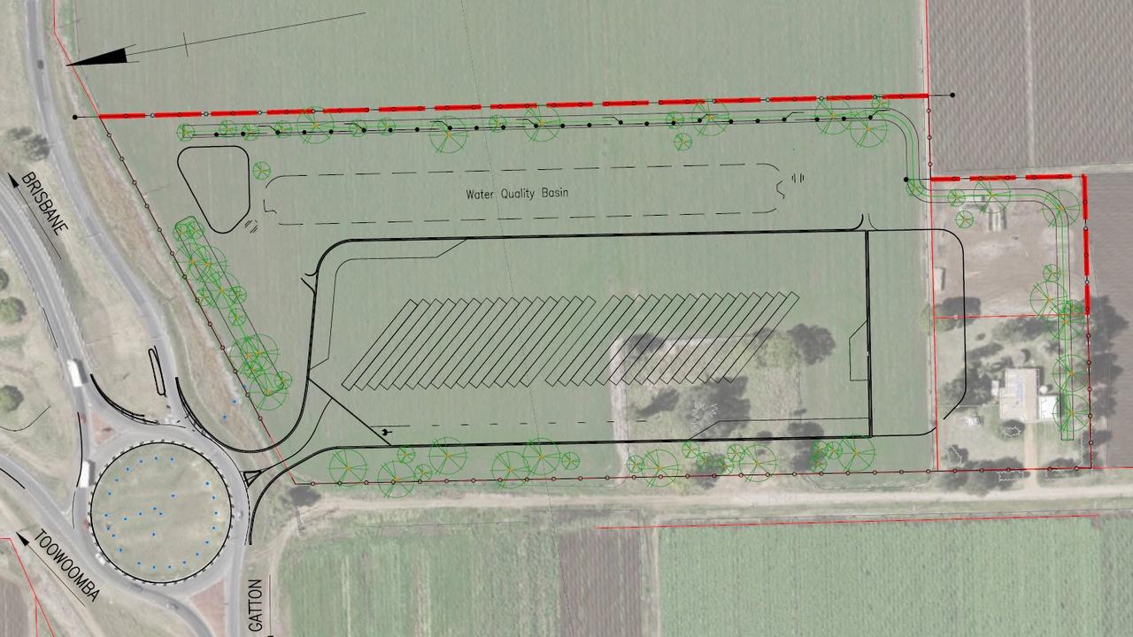 Plans for the road train facility on the Warrego Highway at Gatton.