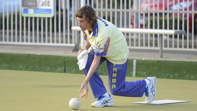 Yamba bowler Allan Abbott is competing in the CRDBA Singles Championships at the Yamba Bowling and Recreational Club in 2017.