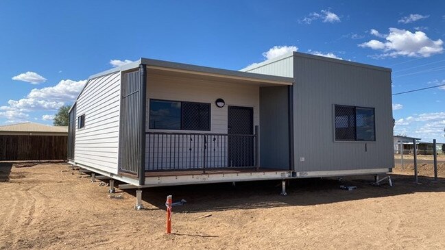 Families move into six factory-built modular homes in Cunnamulla, Queensland. Photo supplied, Queensland Government.