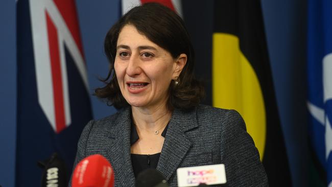 Gladys Berejiklian announces her resignation as NSW Premier. Picture: NCA NewsWire / Jeremy Piper