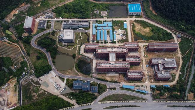 The P4 laboratory, centre left, on the campus of the Wuhan Institute of Virology in Wuhan in China's central Hubei province. Picture: AFP