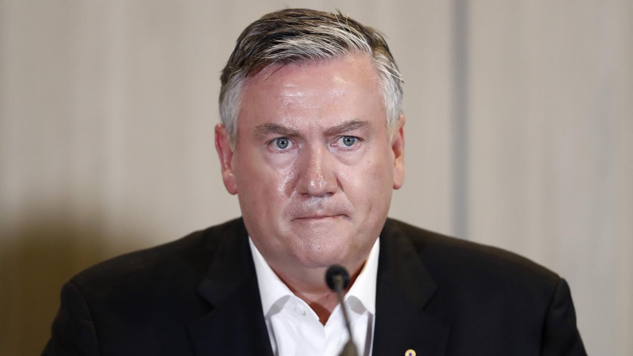 Eddie McGuire says the furore surrounding Collingwood’s ugly board stoush has left him “cut to the core” and the club “look like a laughing stock” (Photo by Darrian Traynor/Getty Images)