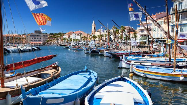 Sanary harbour on the Cote d'Azur, France.