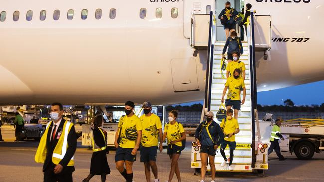 Returning Olympians get set to do 14 days quarantine. Picture: Getty Images