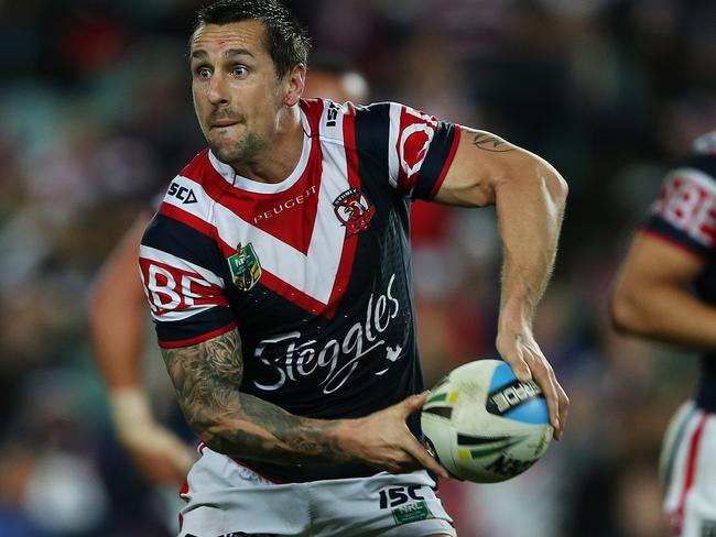 Mitchell Pearce in action for the Roosters.