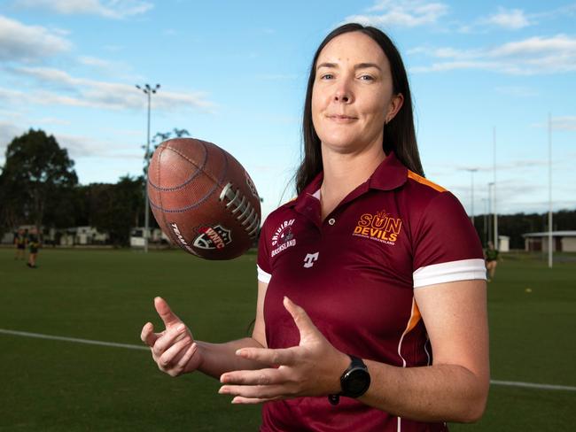 Gridiron and Flag Football star Casey Cubis. Picture: Patrick Woods.