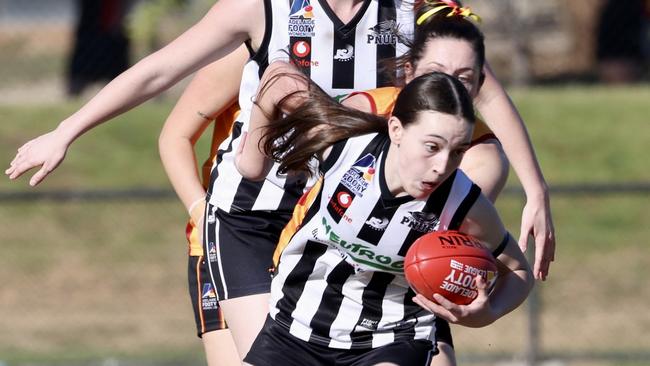 Payneham Norwood Union star Abby Klaebe was a standout in the grand final. Picture: Ann Marie O'Connor