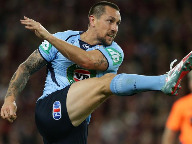 Mitchell Pearce is back in NSW colours after missing selection last year. Picture: Peter Wallis