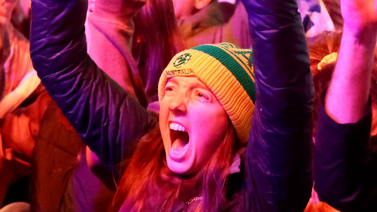 16th August, 2023: fans getting ready for the Matildas vs England Semi Final at the fan festival and memorial drive. Picture Kelly Barnes