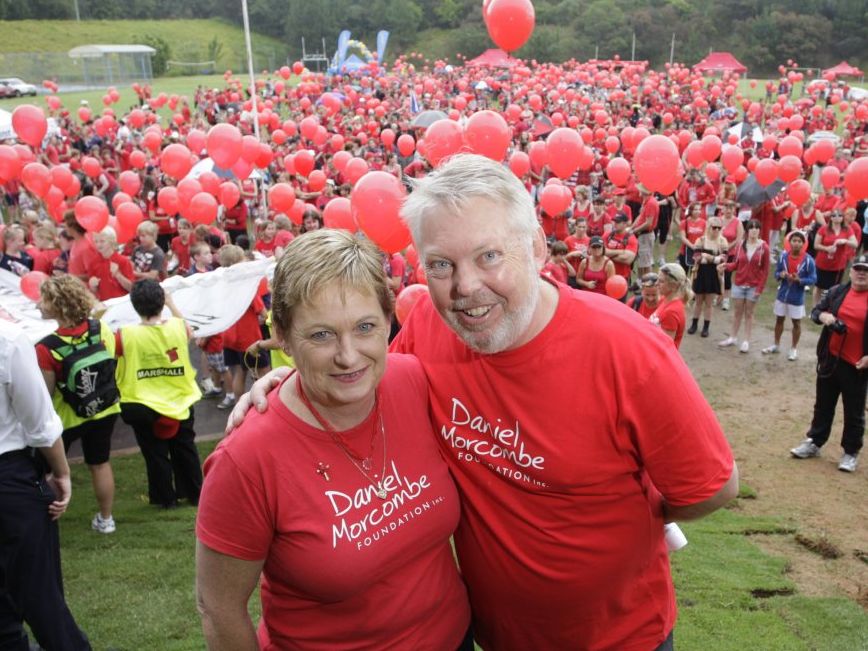 ALMOST 2000 people joined Bruce and Denise Morcombe on the 3.5km Walk for Daniel at Palmwoods. Picture: Cade Mooney