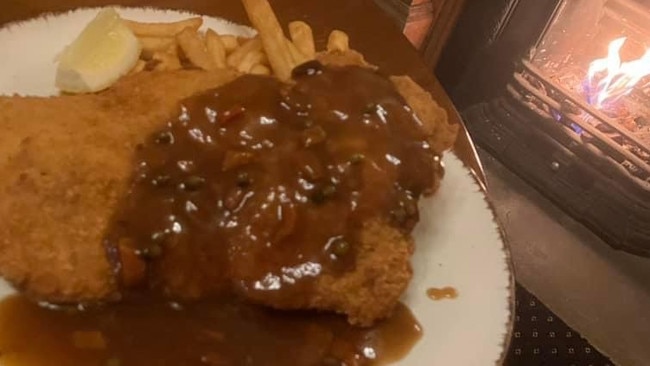 The Rising Sun schnitty with pepper sauce. Picture: Supplied