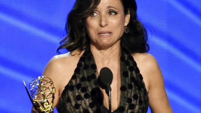 Julia Louis-Dreyfus accepts the award for outstanding lead actress in a comedy series for Veep.