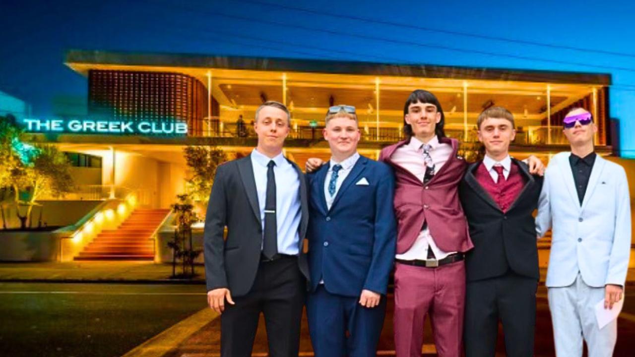 Red carpet ready and dressed to impress. Browns Plains State High Year 12 students Luke Heppleston, Ethan Moore, Rylan Delaforce, Seth Beer and James Hopewell celebrated the end of secondary school with a formal dinner at The Greek Club in Brisbane.