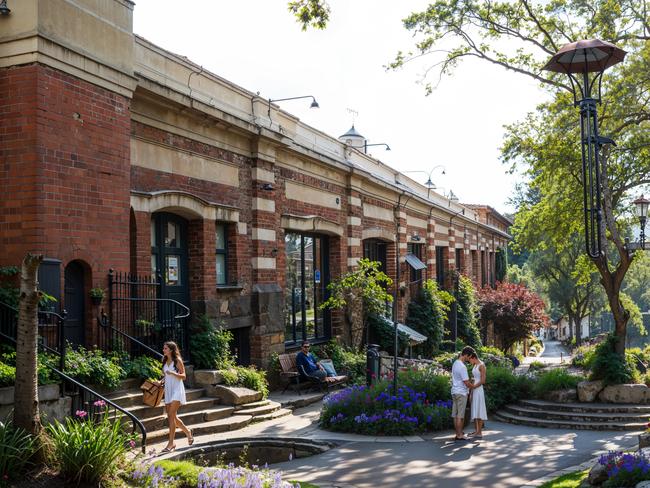 Renders of the new green spaces at Banana Alley, Brown Alley Square and Southbank undercroft pledged by Lord Mayor Nick Reece.